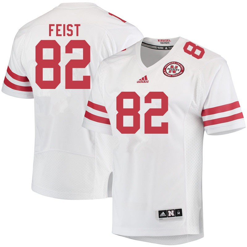 Men #82 Colton Feist Nebraska Cornhuskers College Football Jerseys Sale-White